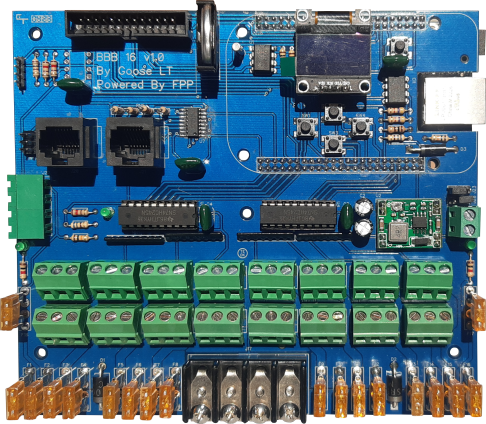 Placa BBB16 <br> - Protocolo E1.31 e ArtNet <br> - 16 Saídas SPI 1300 Pixels <br> - 01 Entrada Ethernet <br> - Conector para placa de expansão <br> - RJ45 para placa Receiver Out 
                 ou Receiver Fonte <br> - 02 Saidas DMX512<br> - Pode trabalhar com duas fontes independentes<br> - Fusiveis de proteção por canal